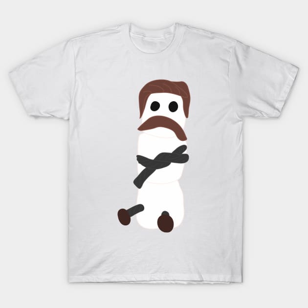 Marshmallow Candy Ron Swanson T-Shirt by bwoody730